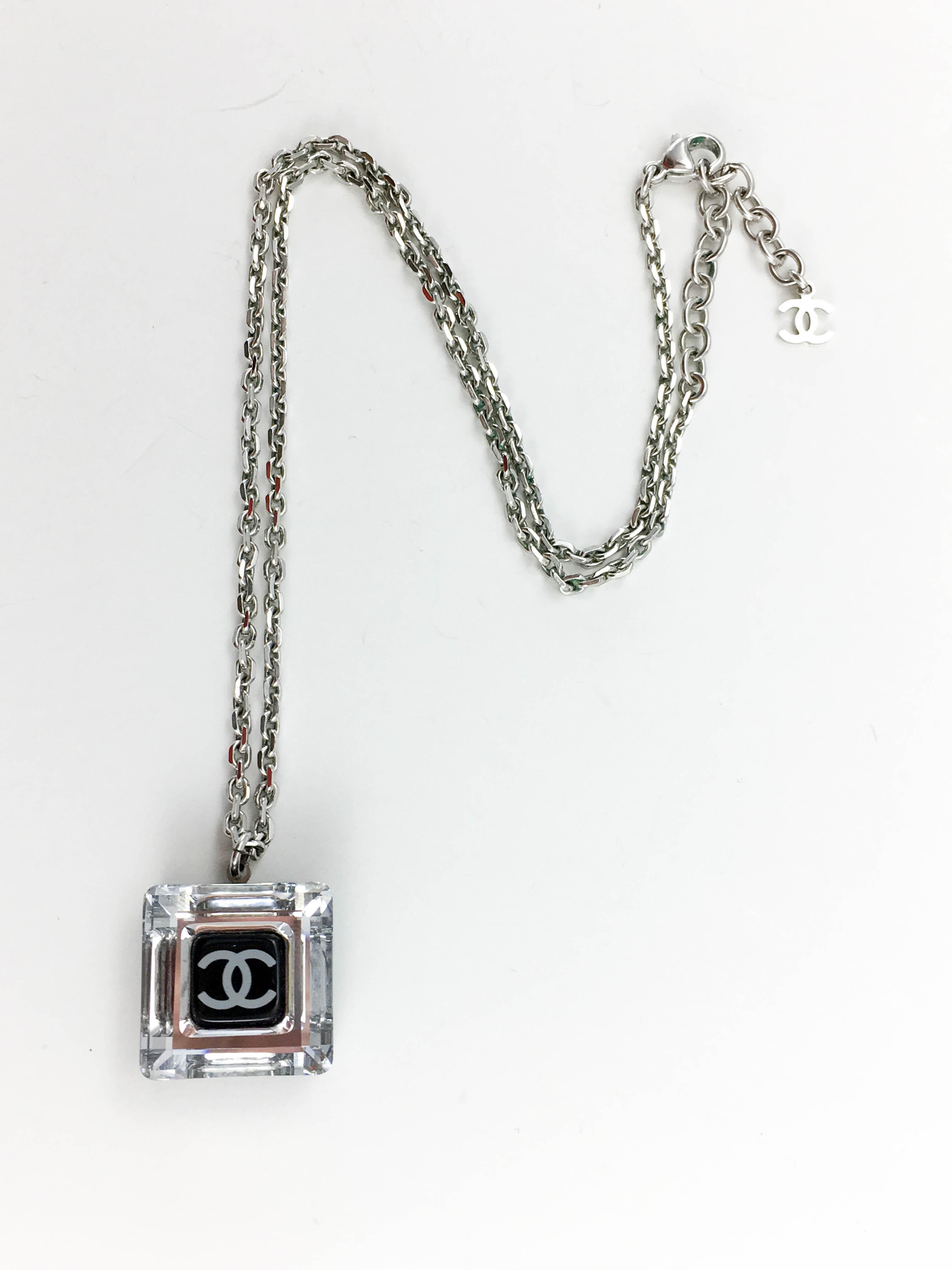 Chanel Square Logo Pendant Necklace - 2005 2