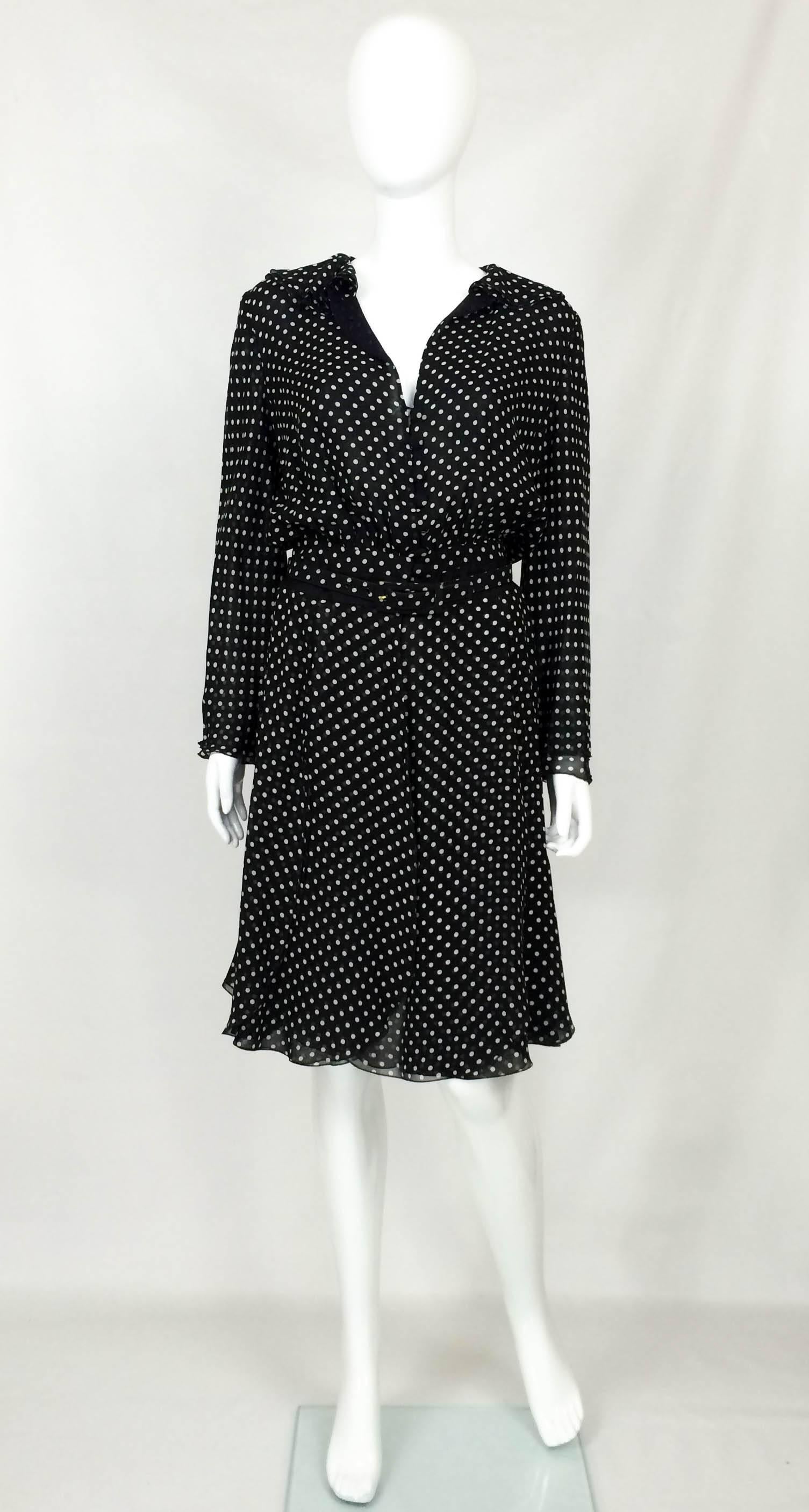 Women's Valentino Silk Polka Dot Dress - 1970s