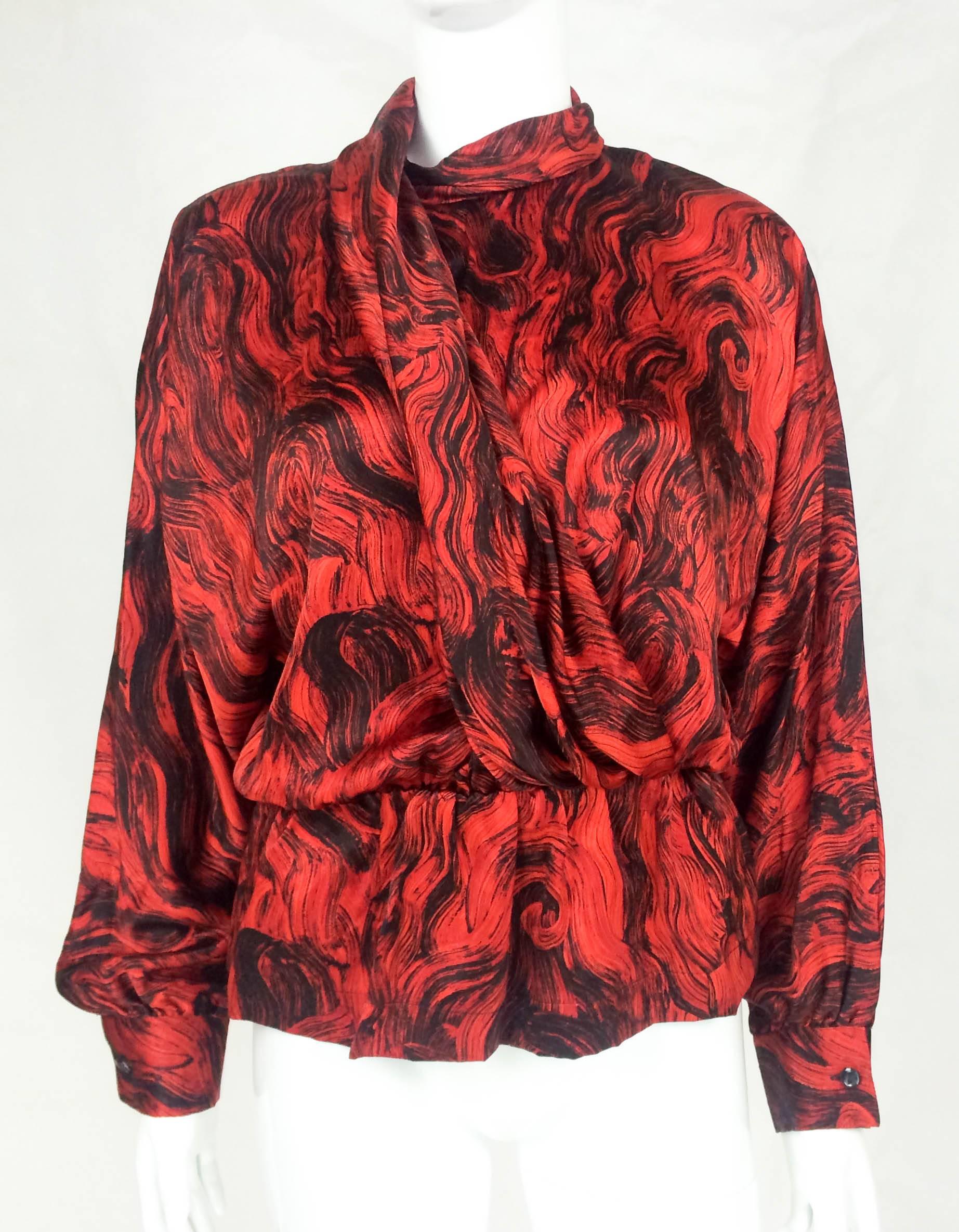 Pierre Cardin Silk Blouse - 1980s In Excellent Condition In London, Chelsea