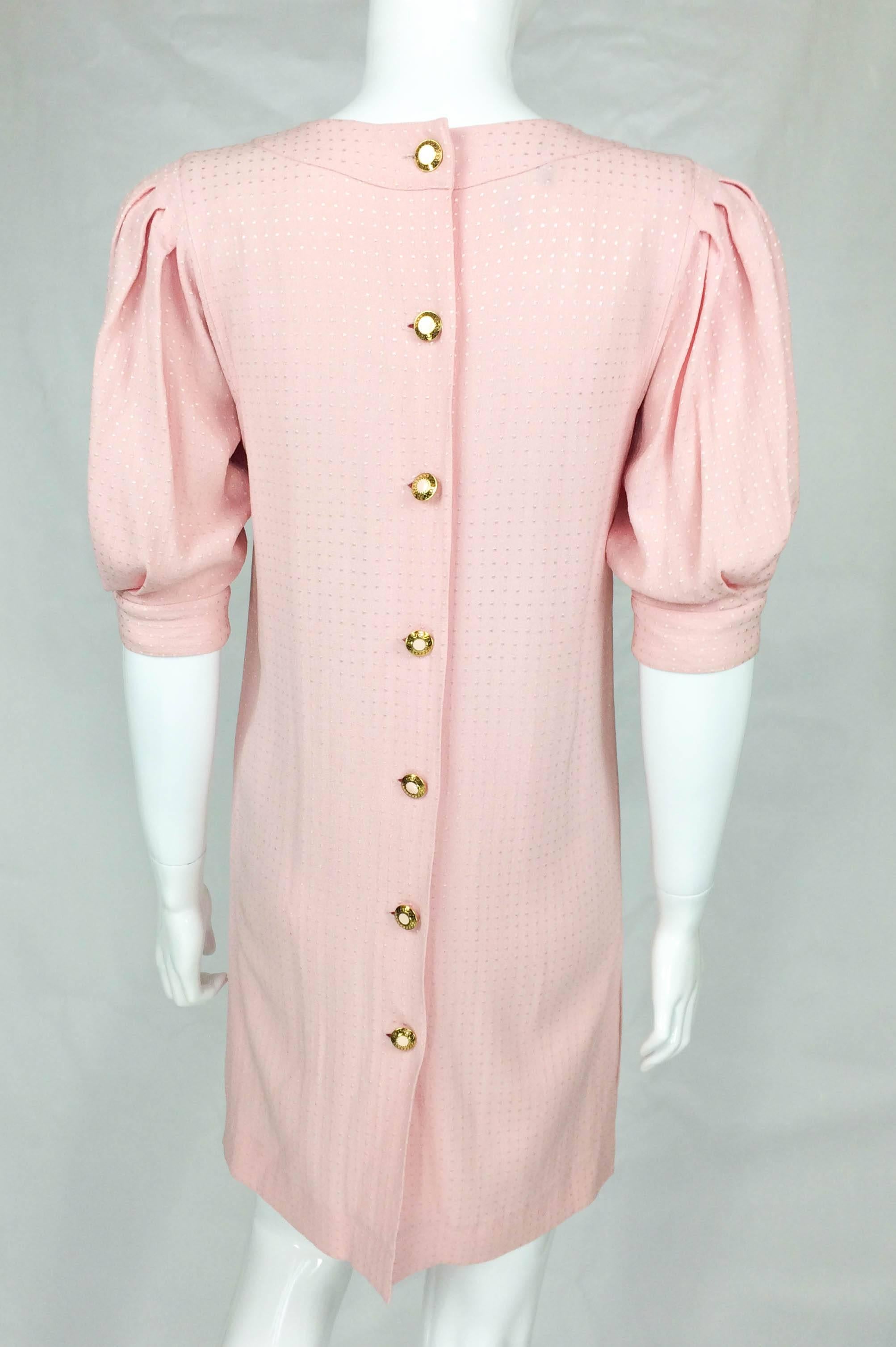 Jean Muir Pink Mini Dress - 1980s 3