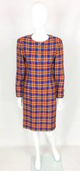 Valentino Wool Plaid Dress - Early 1990s