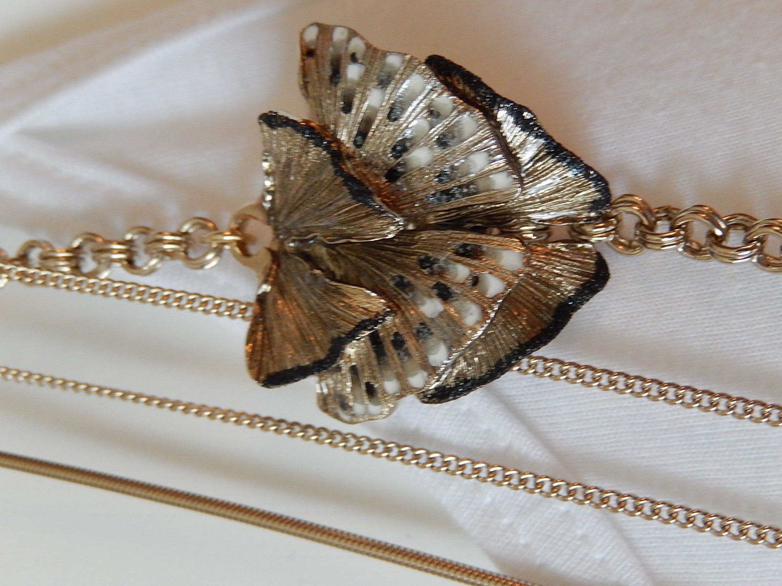 Women's Chanel Brand New in Box MultiStrand  Long Necklace Butterflies with Large CC For Sale