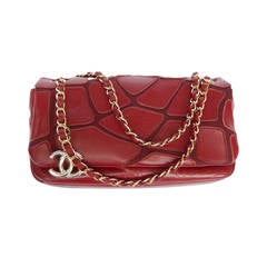 Chanel Bordeaux Classic Bag with Flap and Gold Hardware