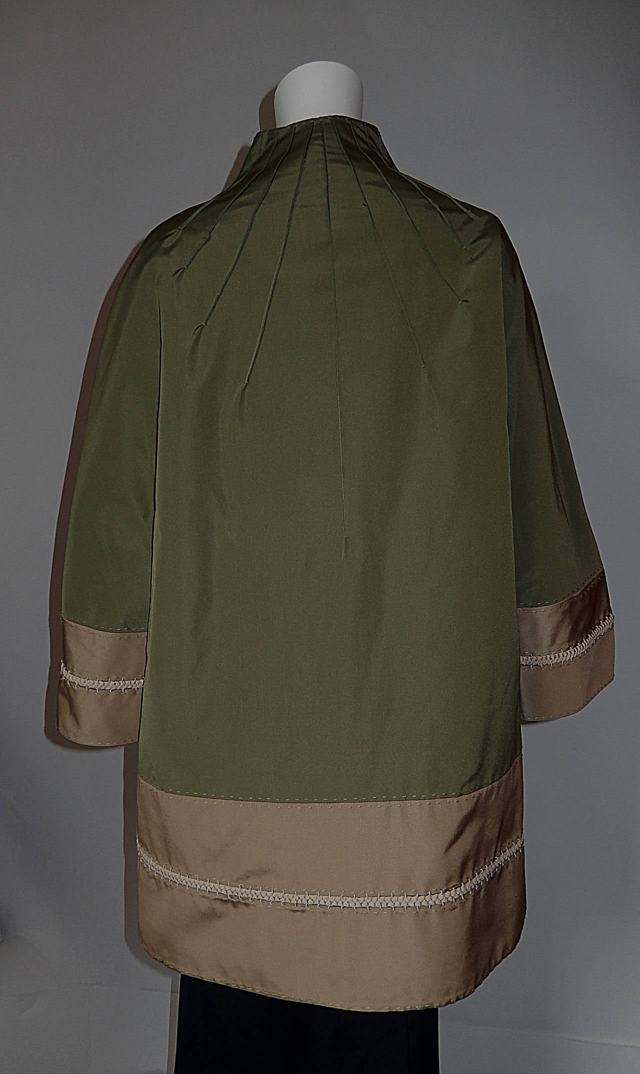 New With Tags Chado Ralph Rucci 100% Silk Wide Bell Sleeves Jacket Coat ...