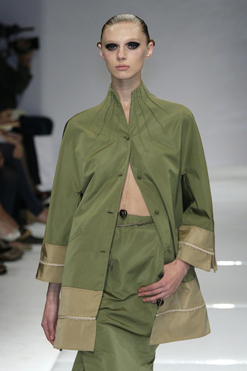 New With Tags Chado Ralph Rucci 100% Silk Wide Bell Sleeves Jacket Coat ...