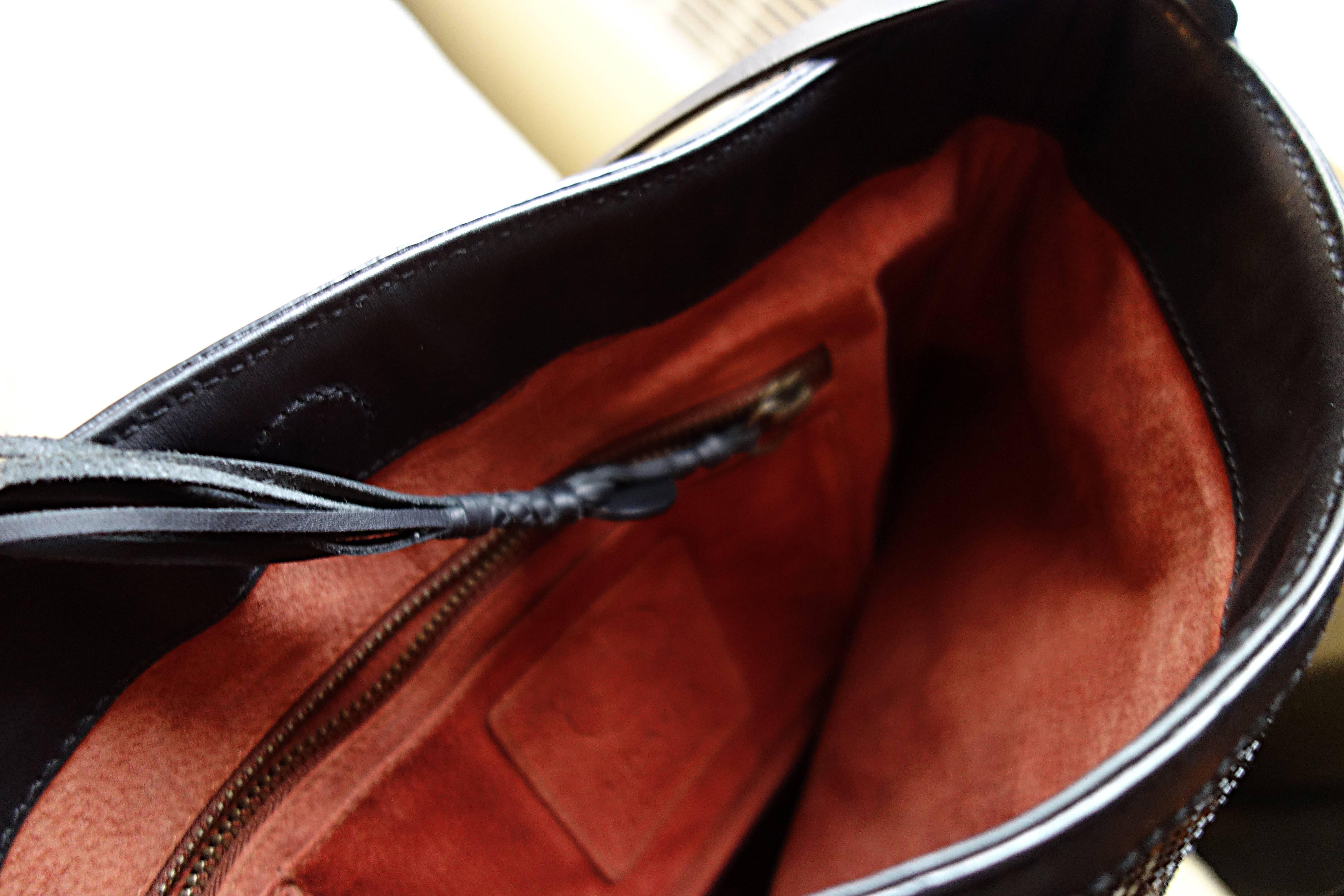 Chado Ralph Rucci Large Bag!  Seldom Found Anywhere Black Leather and Sequins For Sale 3