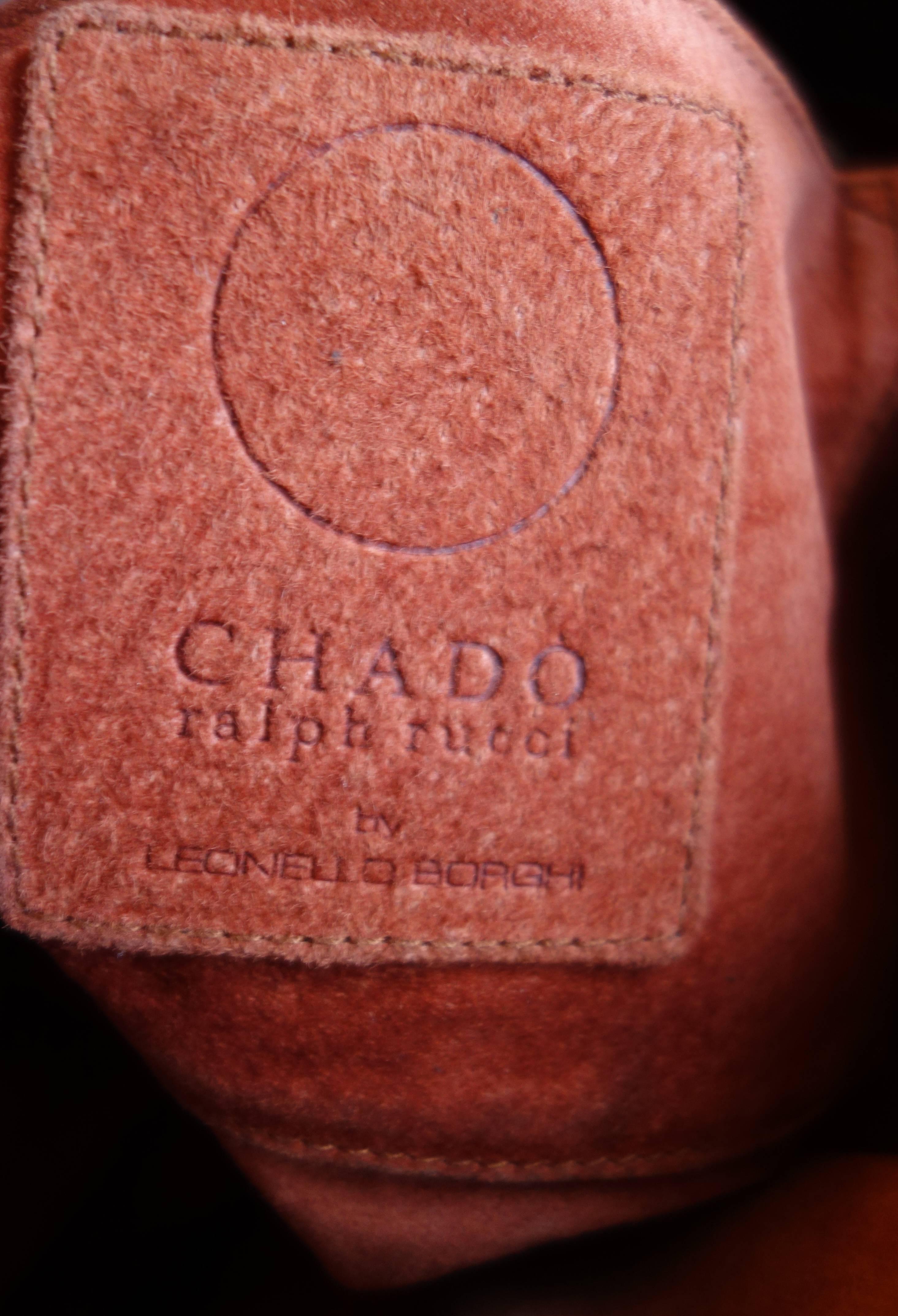 Chado Ralph Rucci Large Bag!  Seldom Found Anywhere Black Leather and Sequins For Sale 5