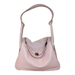 Hermès - Sac à main rose Dragee 30 cm Lindy Veau Swift, vers 2007