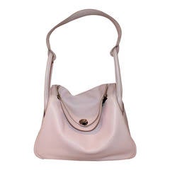 Hermes Rose Dragee 30cm Lindy Veau Swift Handbag - circa 2007 11