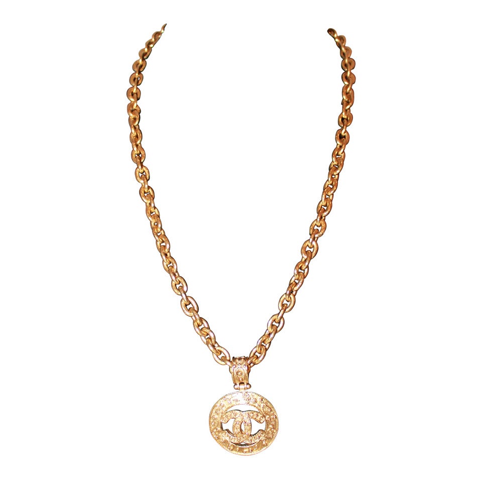 Chanel Vintage Gold Medallion Necklace - circa 1994