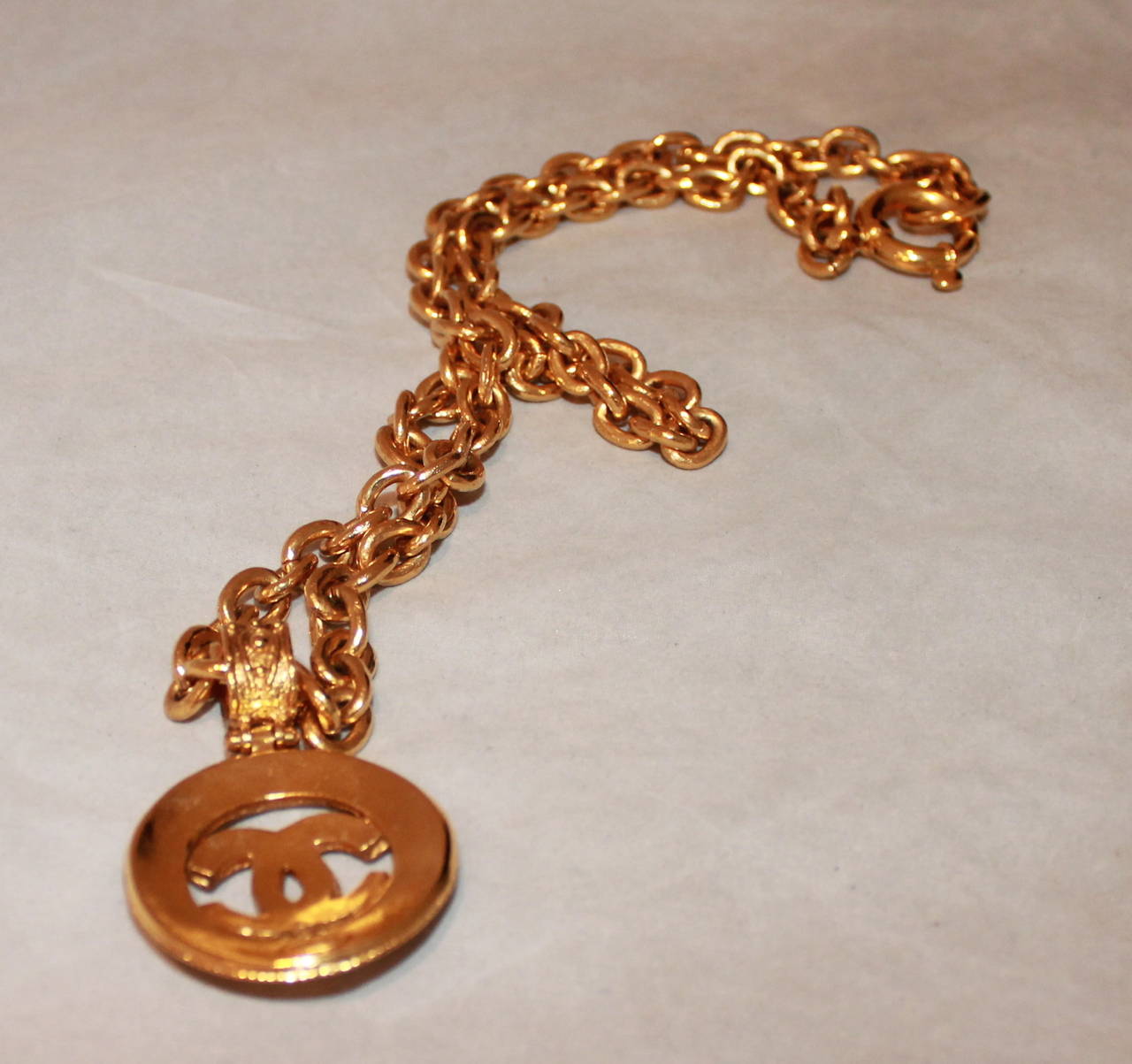 Chanel Vintage Gold Medallion Necklace - circa 1994 In Excellent Condition In West Palm Beach, FL