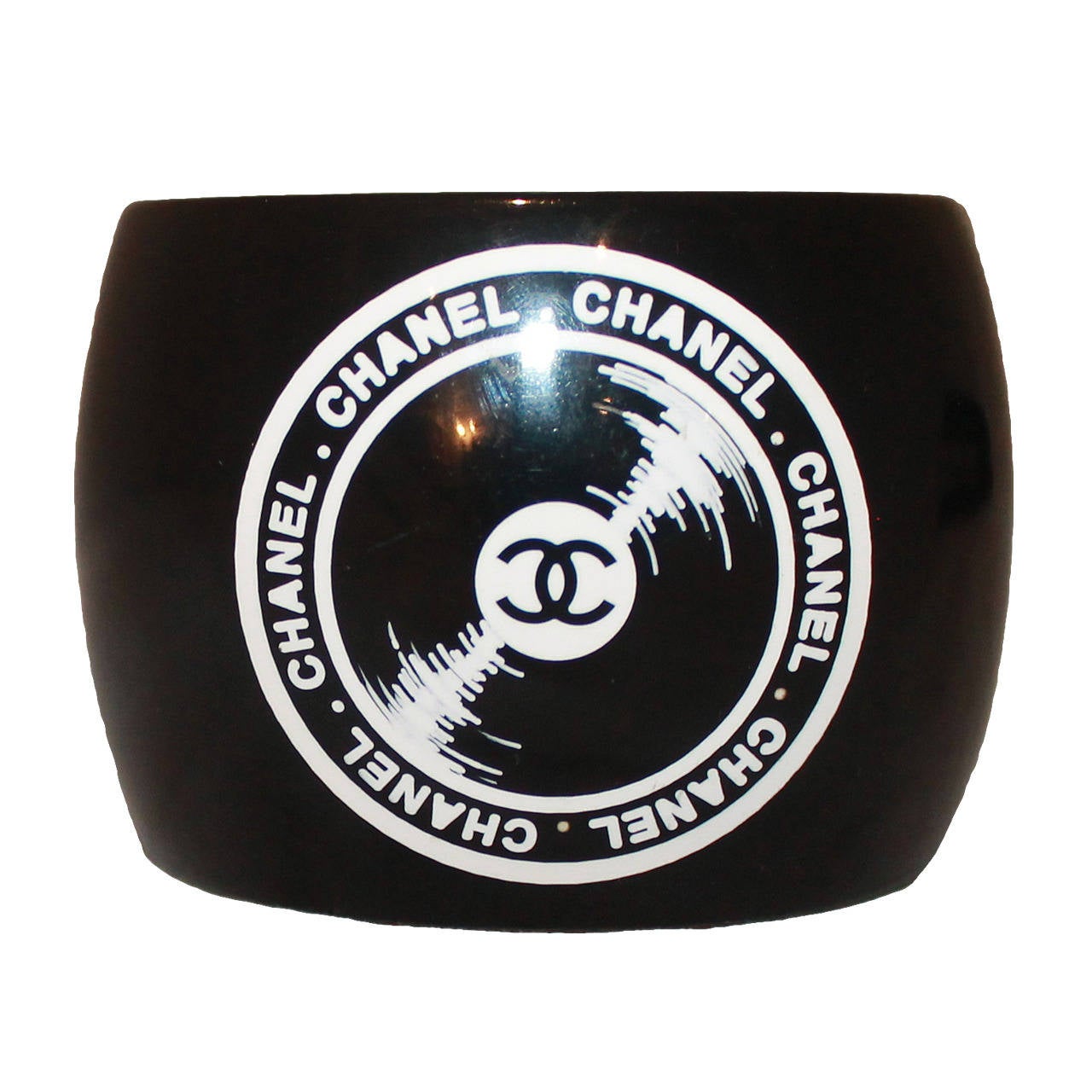 Chanel Black Record Player Collection Cuff - circa 2004