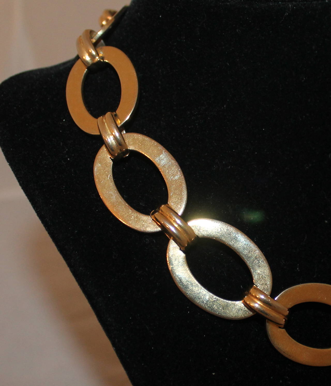 Chanel Vintage Gold Link Necklace - circa late 1970s In Excellent Condition In West Palm Beach, FL