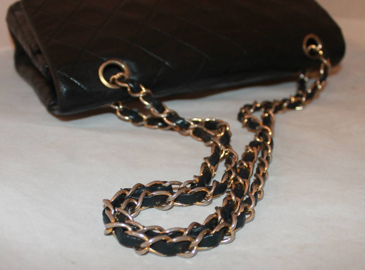 Women's Chanel Vintage Black Lambskin Classic Handbag GHW - circa 1991