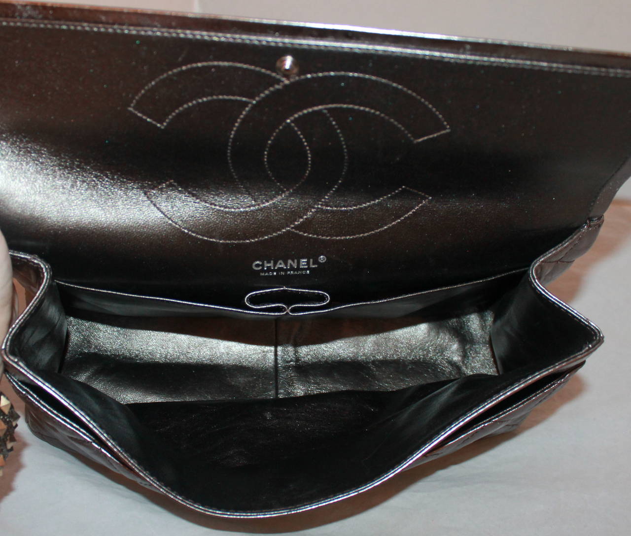 Chanel Reissue Metallic Pewter 227 Maxi Handbag SHW - circa 2007 1