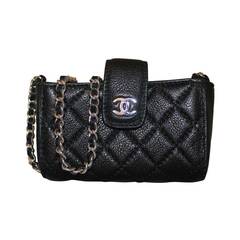 Chanel Black Caviar Wallet Cross Body Bag - circa 2010
