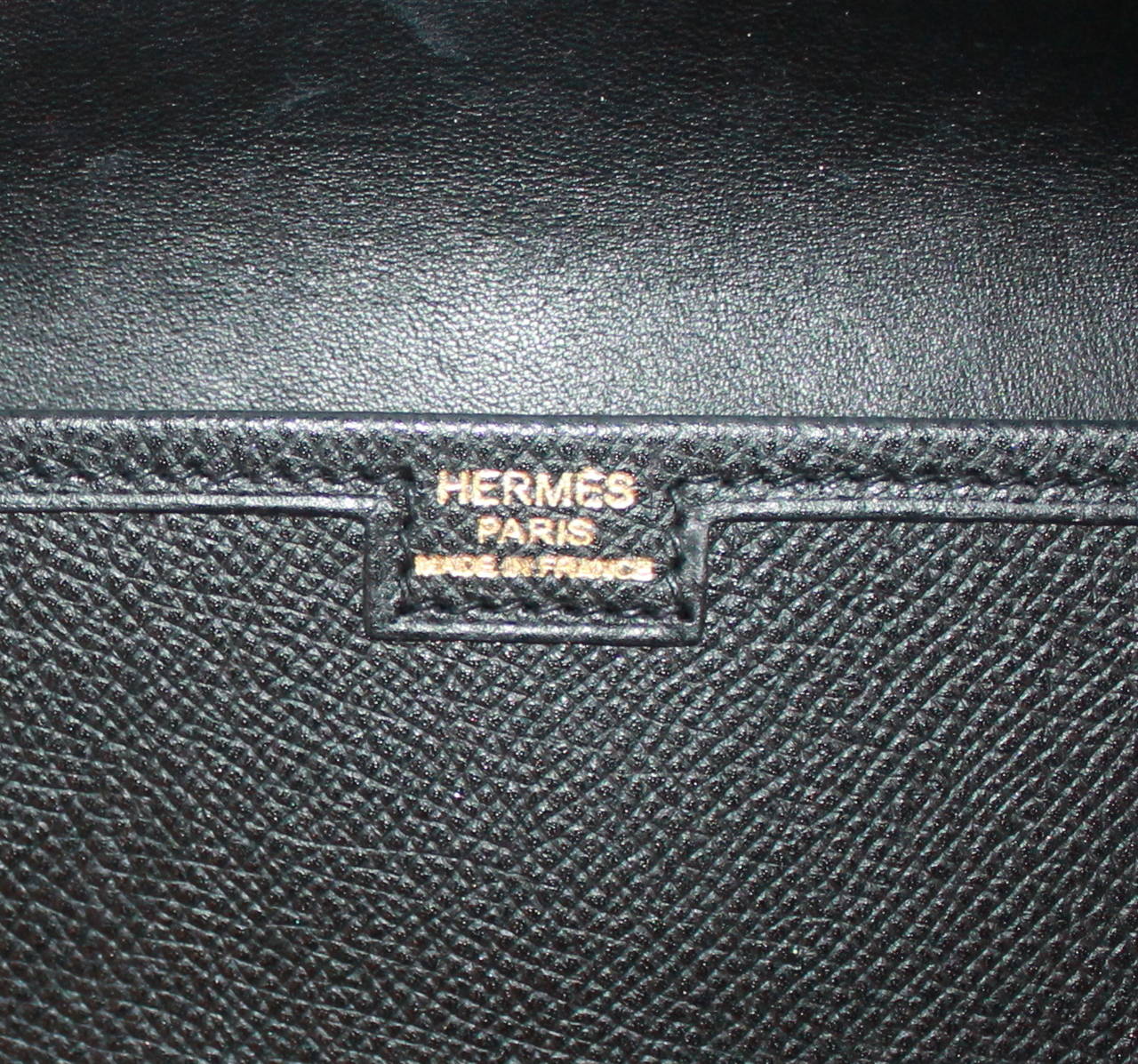 Hermes Black Epsom Leather Elan Jige Handbag - circa 2011 In Excellent Condition In West Palm Beach, FL