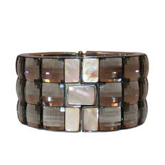 Pono Iridescent Stone & Mother of Pearl Cuff