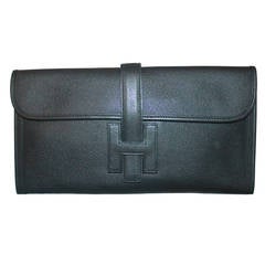 Hermes Black Epsom Leather Elan Jige Handbag - circa 2011