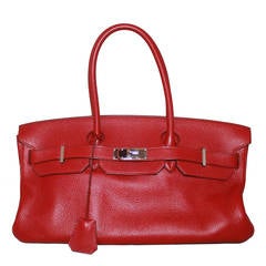 Hermes Red JPG II Shoulder Birkin Handbag - 2009