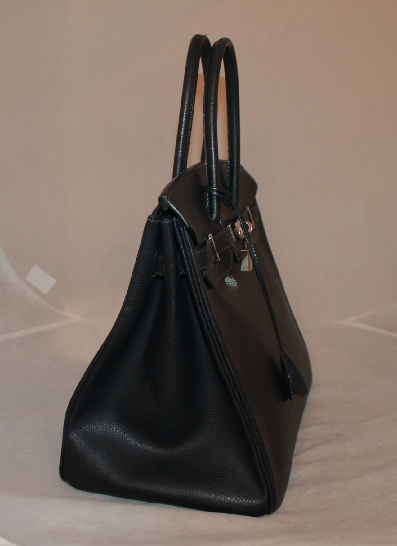 Hermes Navy Epson Leather 35 cm Birkin Handbag - SHW - circa 2006 ...