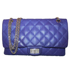 Chanel Indigo Lambskin Reissue 2.55 Size 227 Handbag - circa 2012