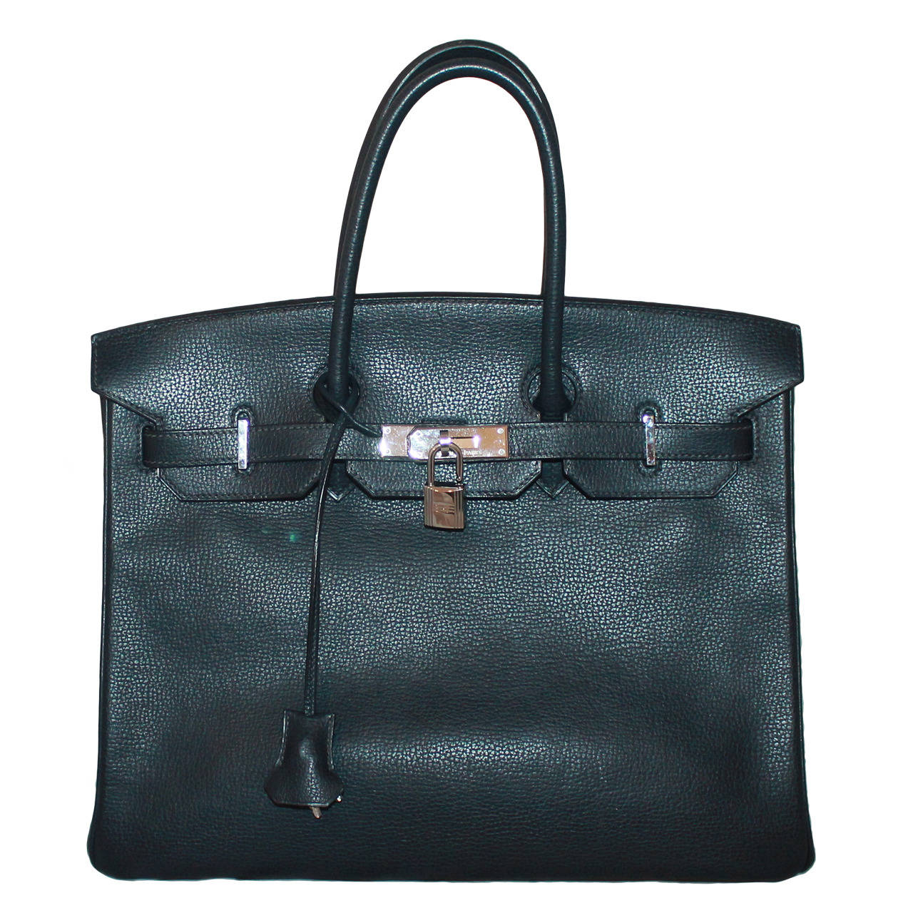 Hermes Navy Epson Leather 35 cm Birkin Handbag - SHW - circa 2006 ...