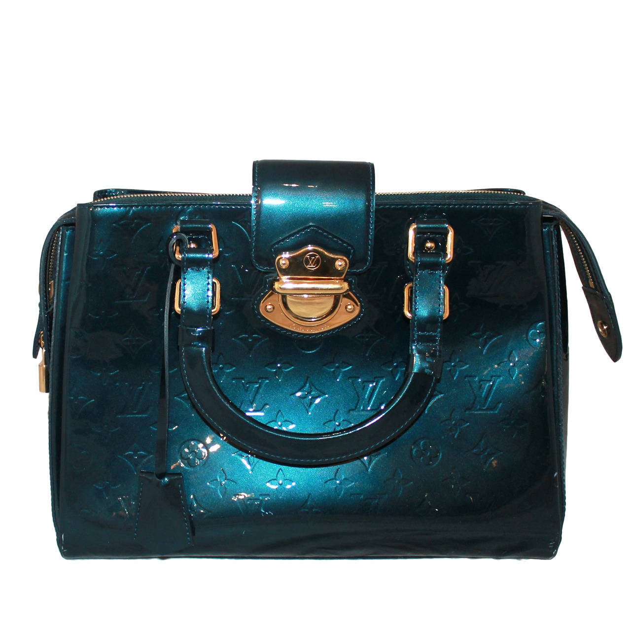 Louis Vuitton Blue Vernis Melrose Avenue Handbag