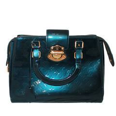 Louis Vuitton Blue Vernis Melrose Avenue Handbag
