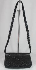 Chanel Vintage Black Quilted Lambskin Crossbody with Braided Strap - 1987