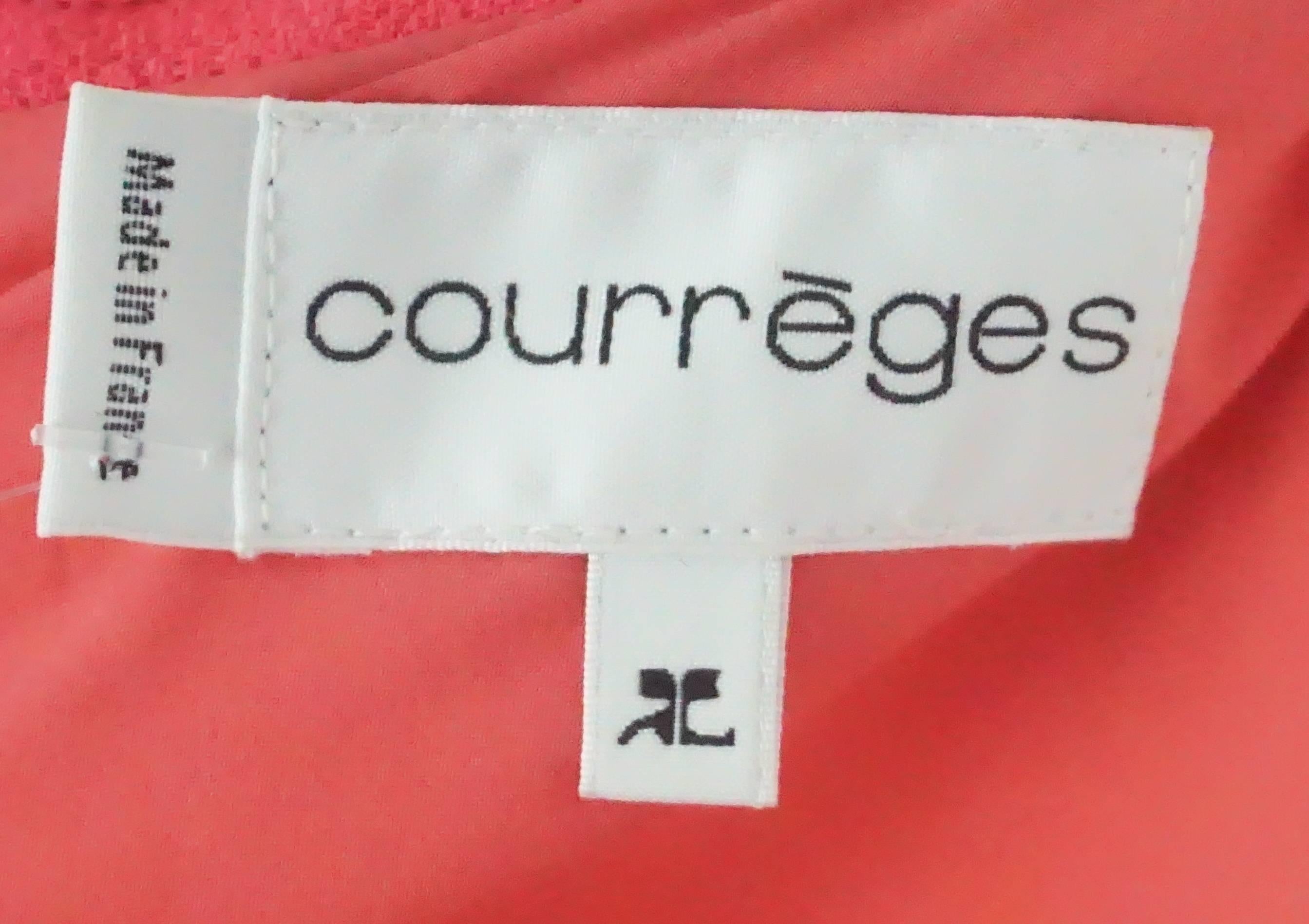 Courreges Magenta Wool Swing Dress - 8 In Excellent Condition In West Palm Beach, FL