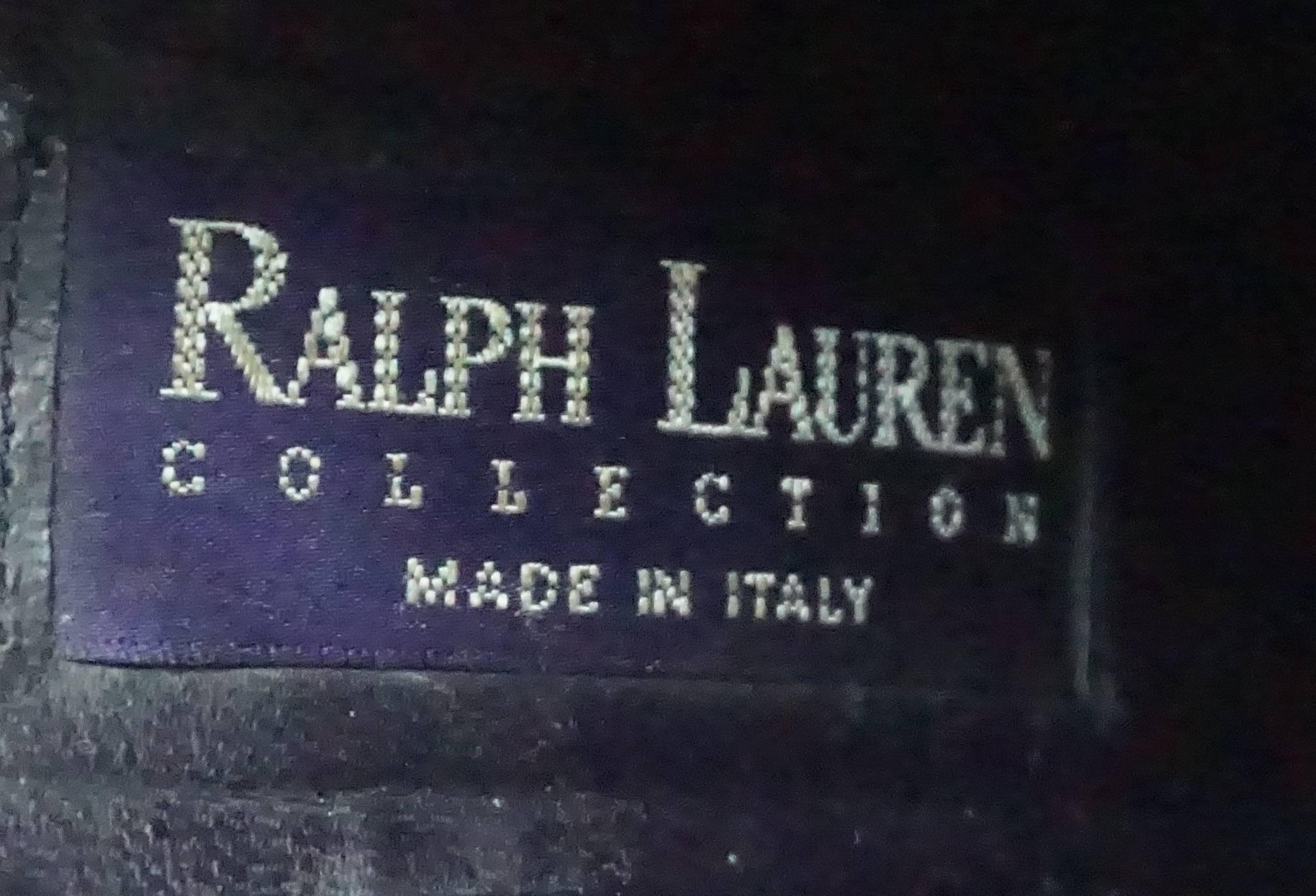 Women's Ralph Lauren Black Leather Boots with Mirror Heels - 7 For Sale
