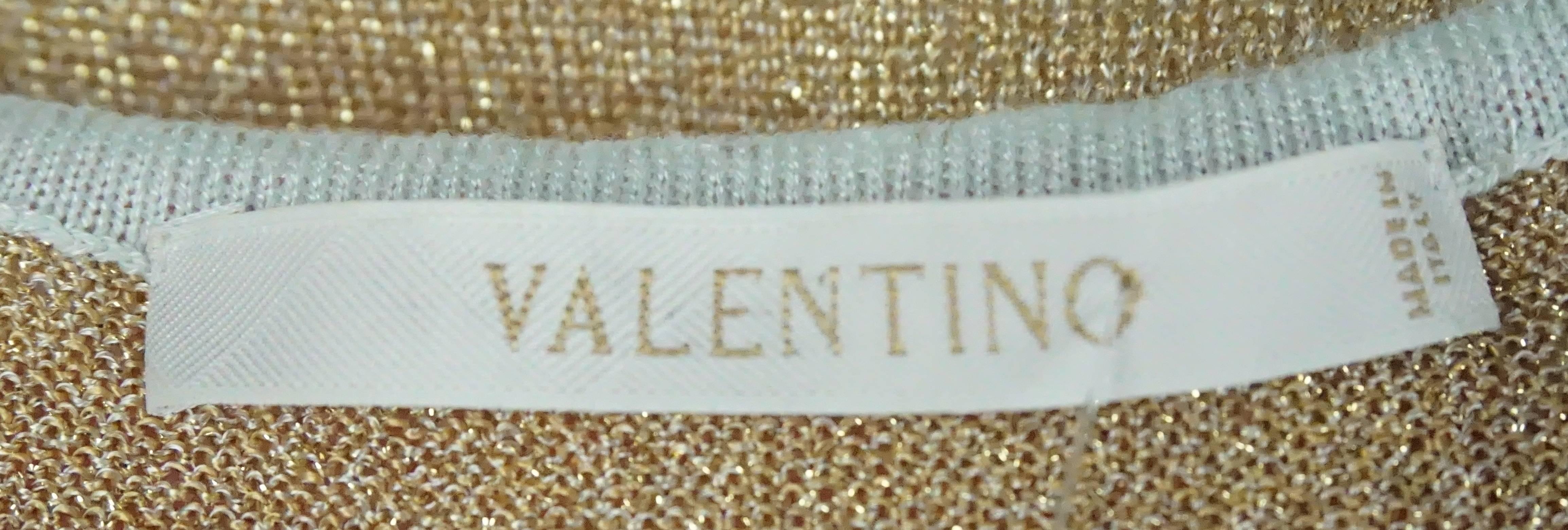 Valentino Multi Gold Metallic Sweater Set   1