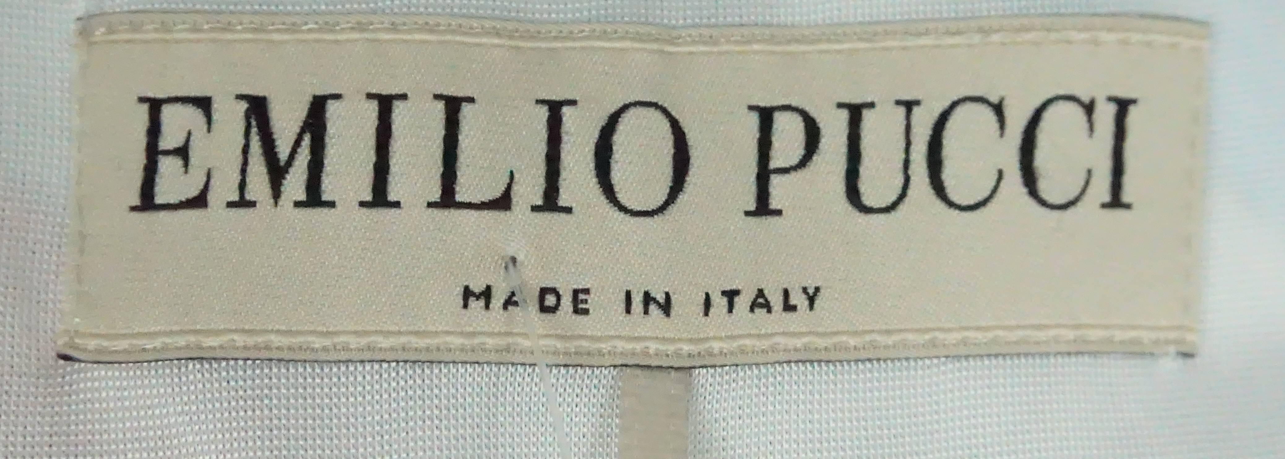 Women's Emilio Pucci Multi Print Sleeveless Maxi Dress 