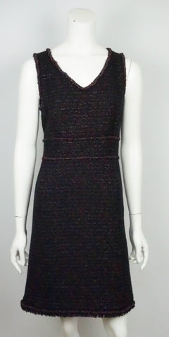 Chanel Black and Copper Tweed Dress and Jacket