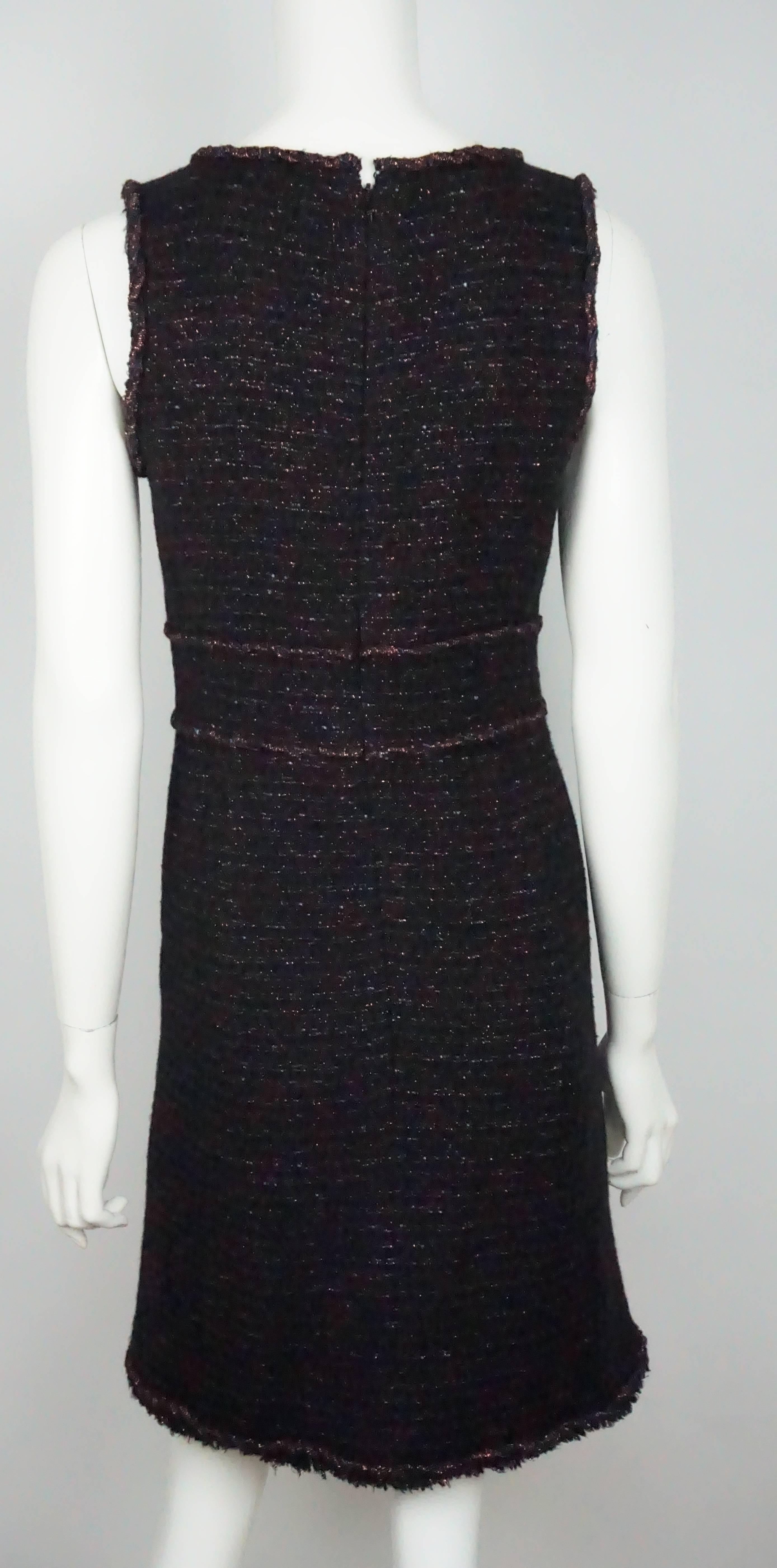 Chanel Black and Copper Tweed Dress and Jacket at 1stDibs | chanel ...
