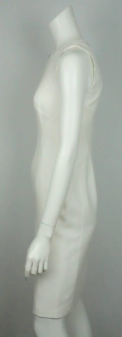 Versace Ivory Silk Sleeveless Dress