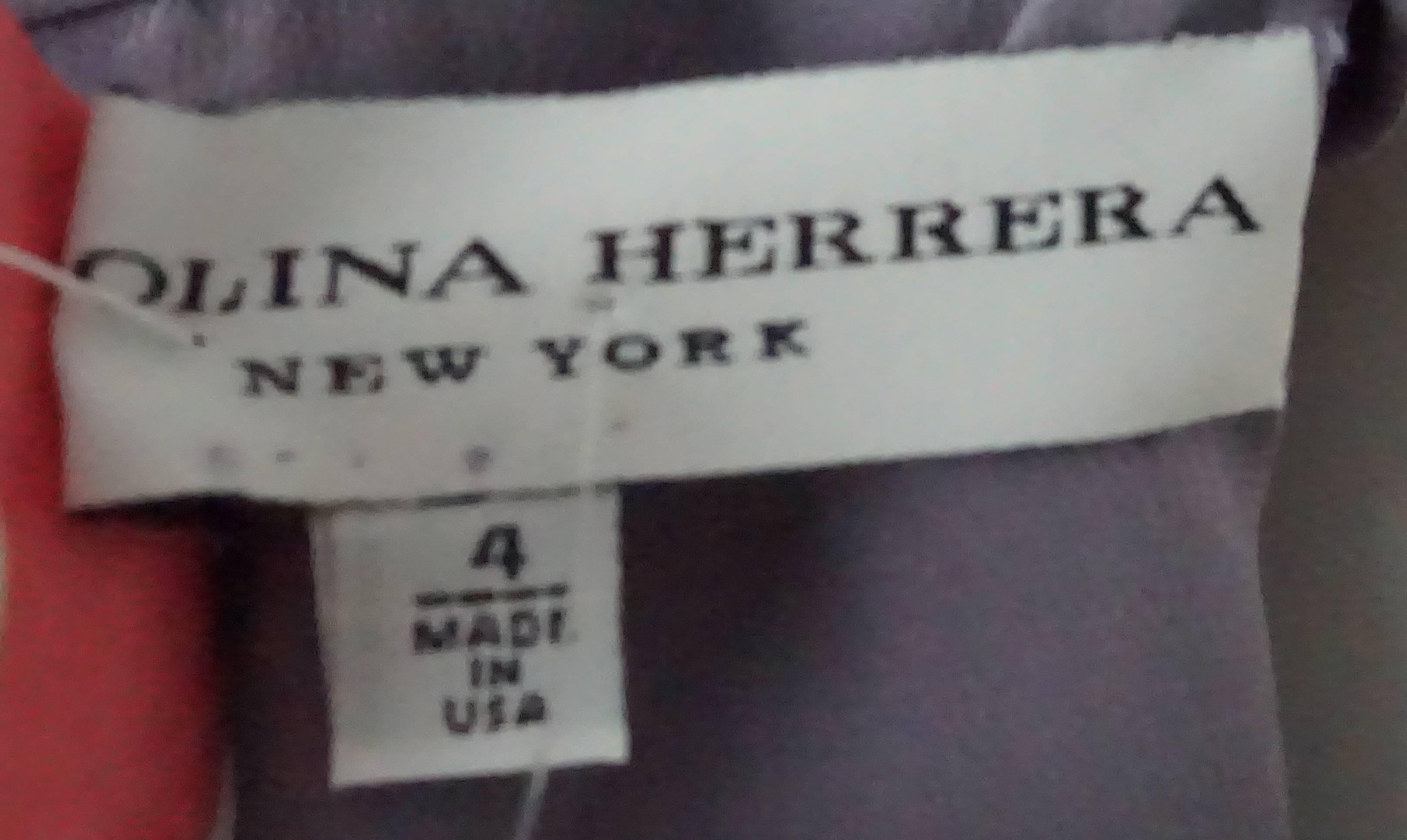 vestido morado carolina herrera