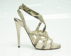 Jimmy Choo Earth tones Snake Sandal - 38.5