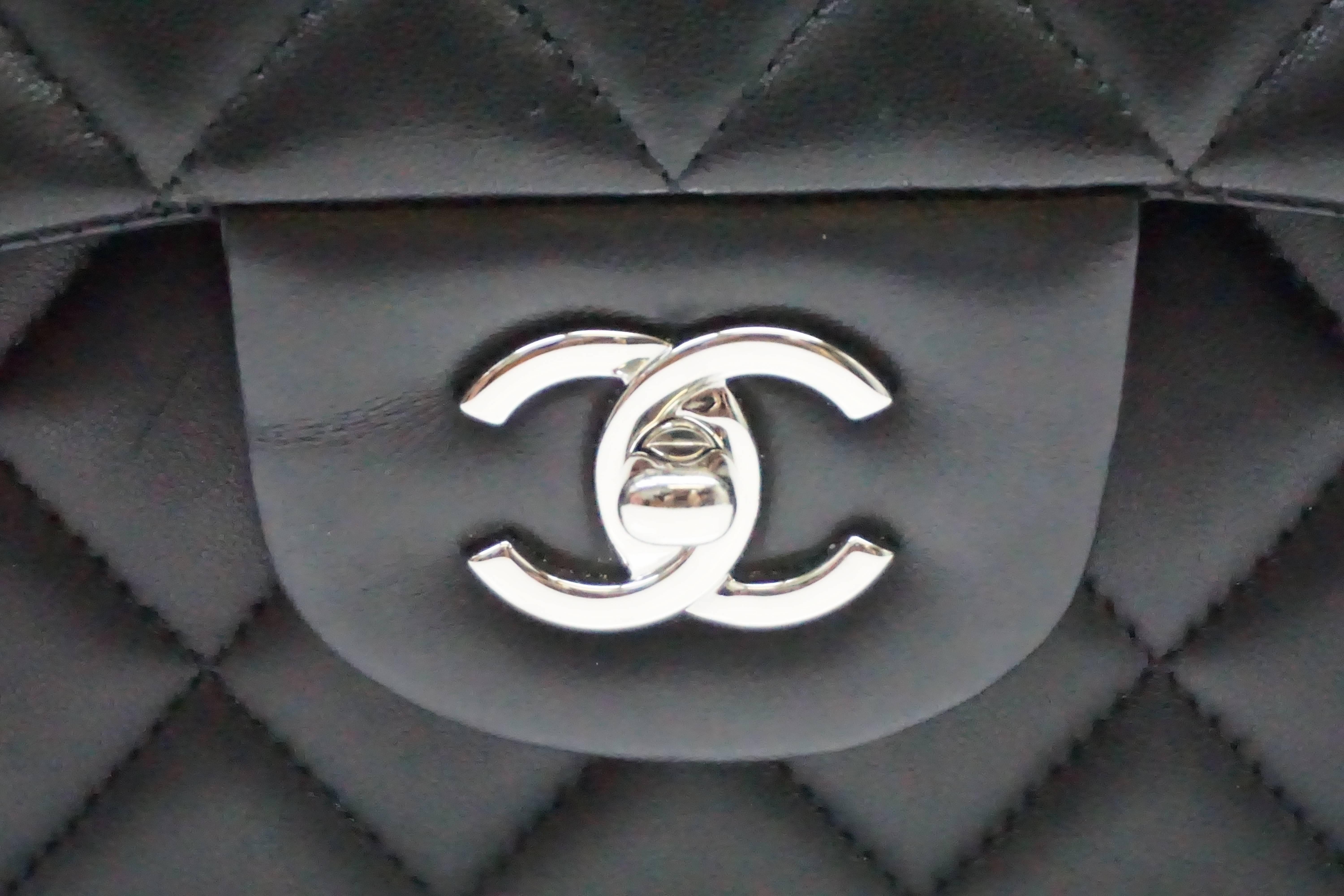 Chanel Jumbo Classic Black Lambskin Double Flap Bag with Silver Hardware, 2017 1