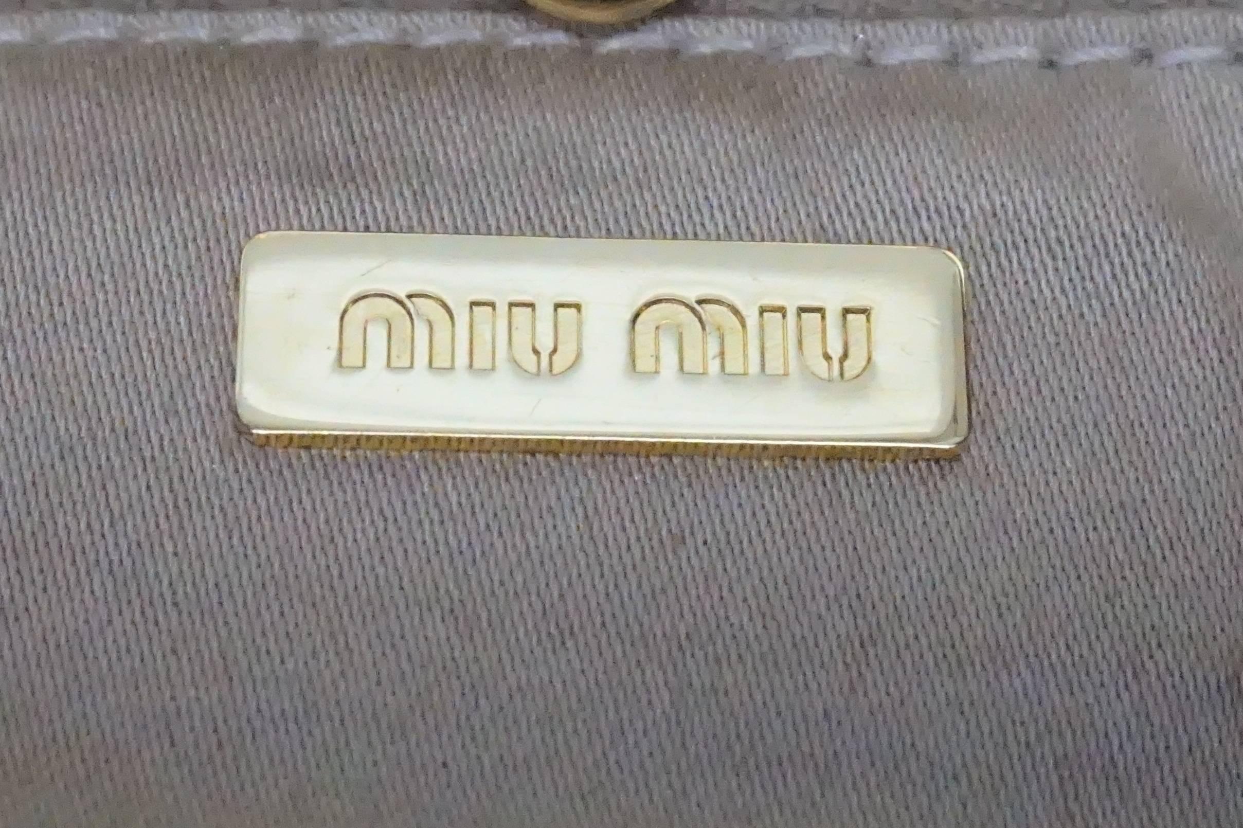Women's or Men's Miu Miu Gold Puffy Soft Leather Handbag