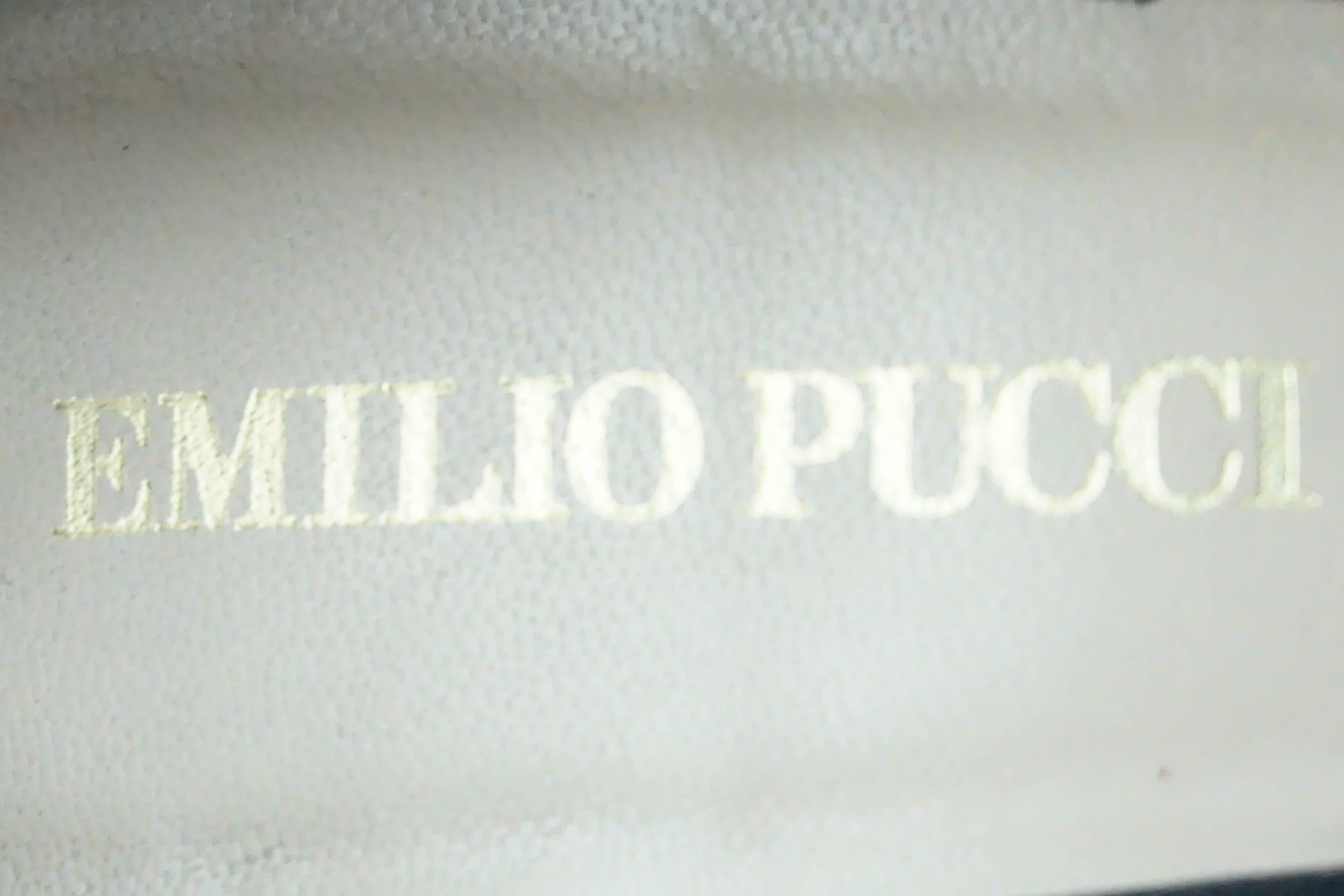 Emilio Pucci Peep Toe Black Shoe w/ Silver Embellishment  - 39 3