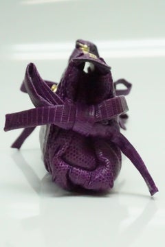 Gucci Magenta Lizard Clutch