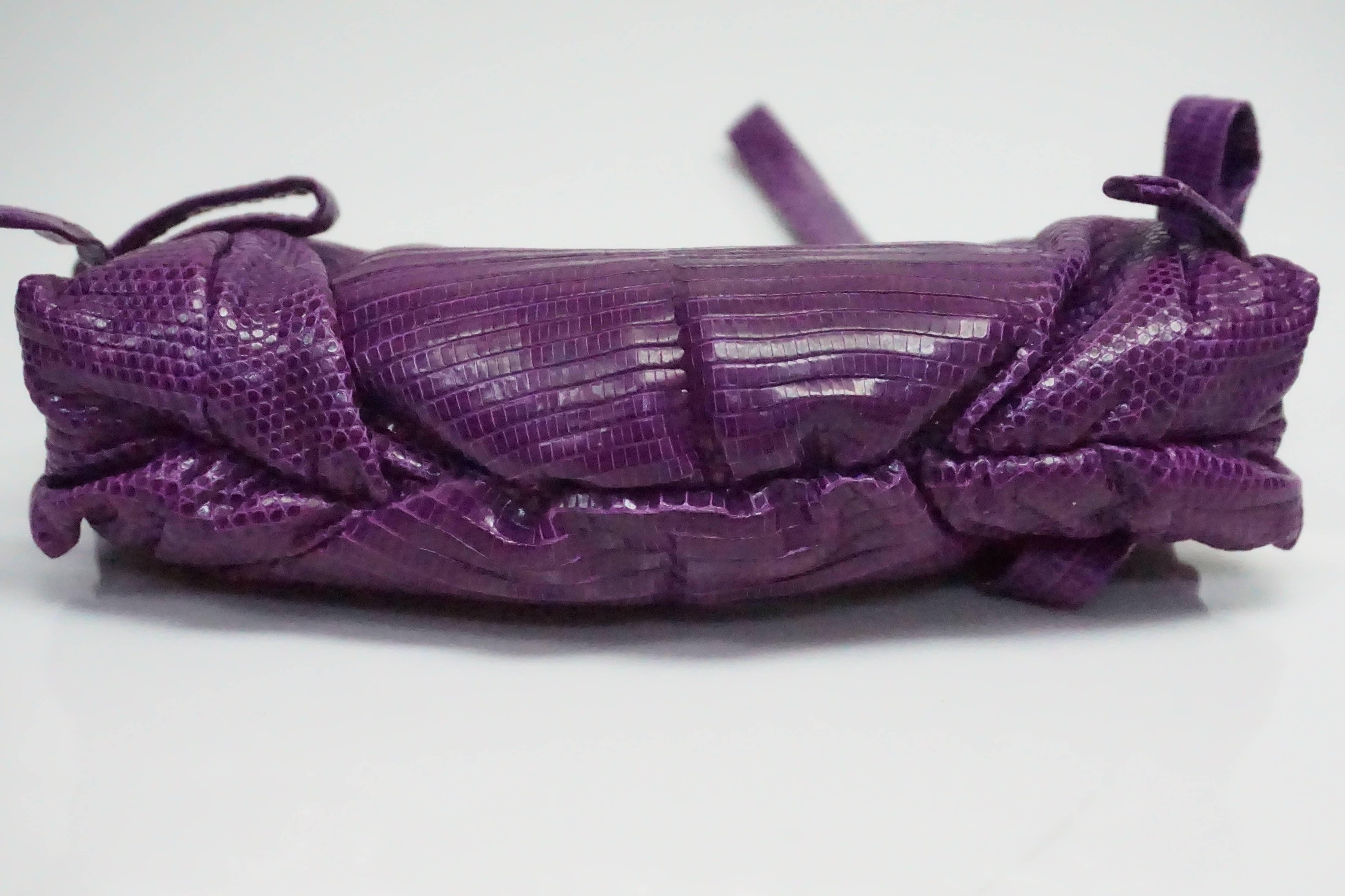 Women's or Men's Gucci Magenta Lizard Clutch