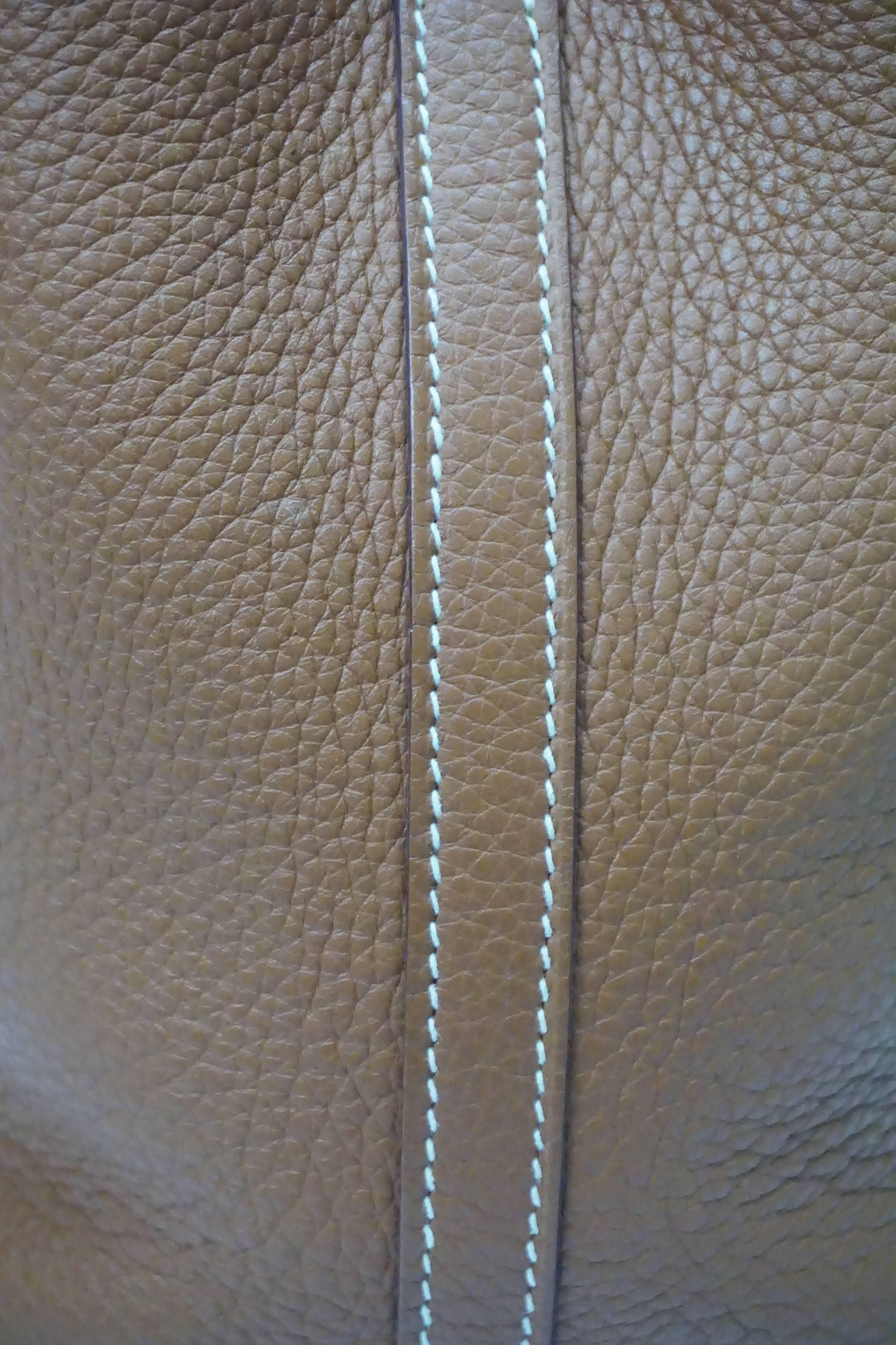Hermes Gold Leather Lock PM Silver Hardware Picotin Bag, 2009 3