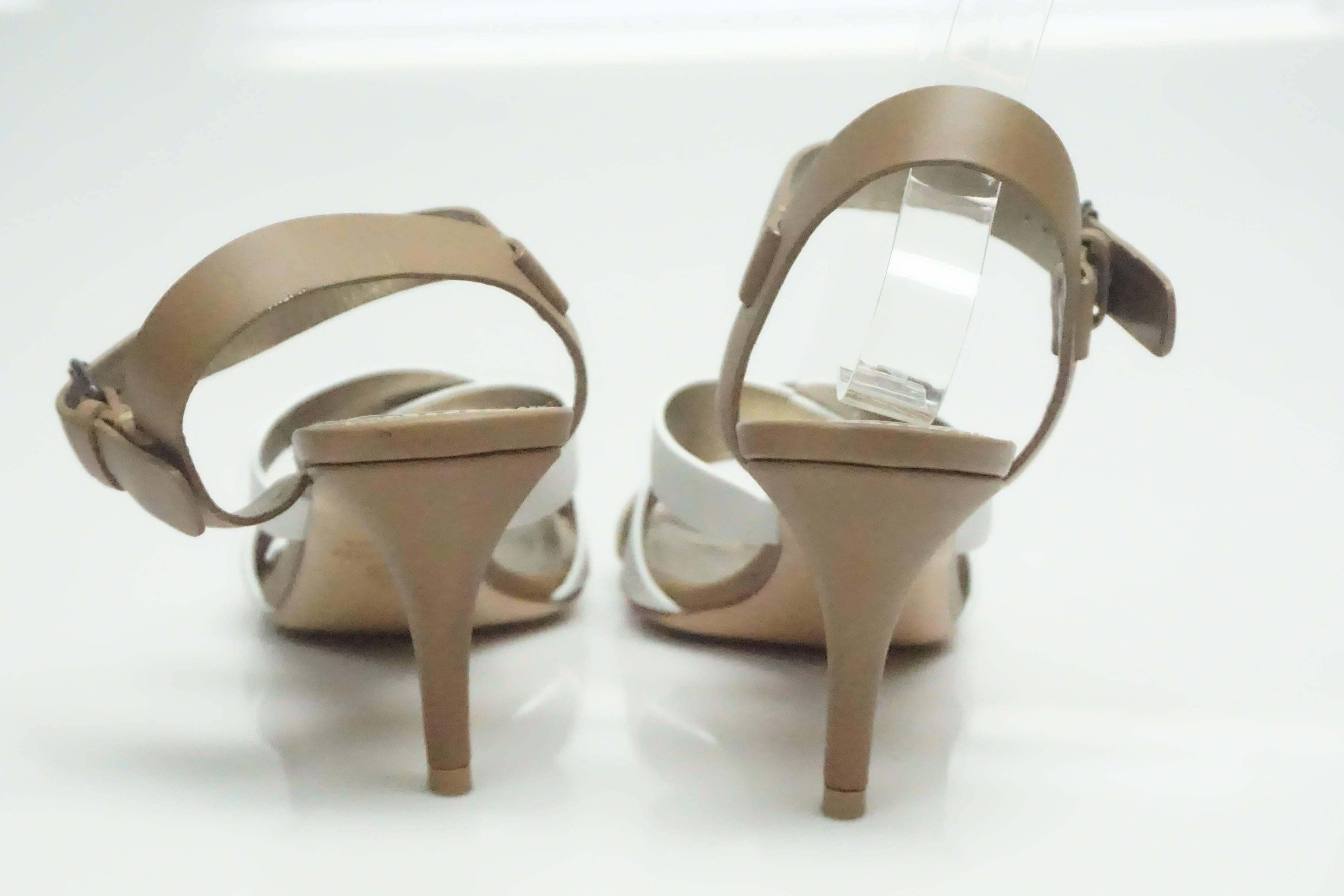brown metallic heels