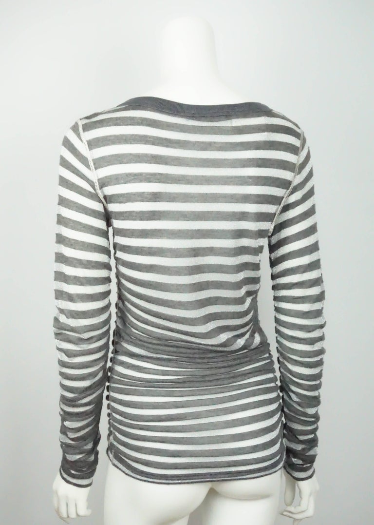 Dolce & Gabbana Silver Polyester Stretch Top