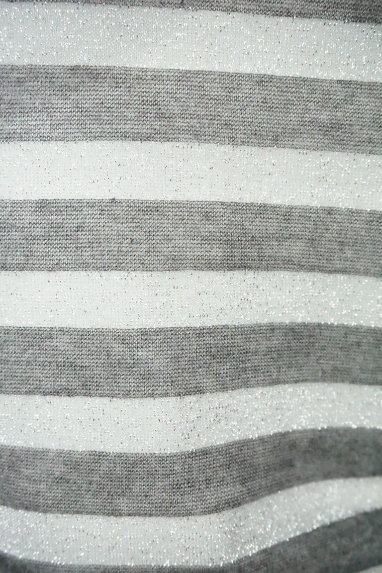 Dolce & Gabbana Multicolor Stripes Long Sleeves V-neck Top main image 1