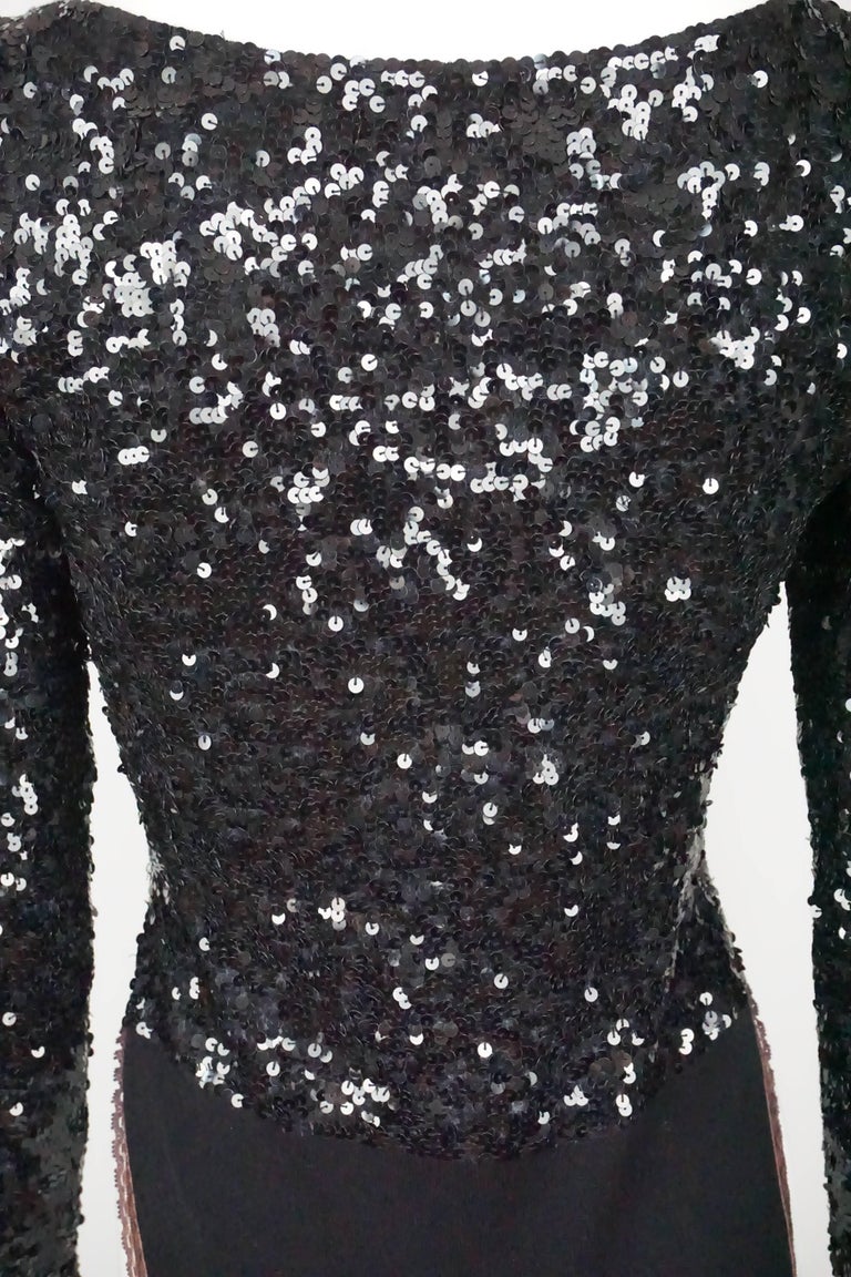 Donna Karan Black Sequin Bodysuit, circa 1980s For Sale at 1stDibs ...