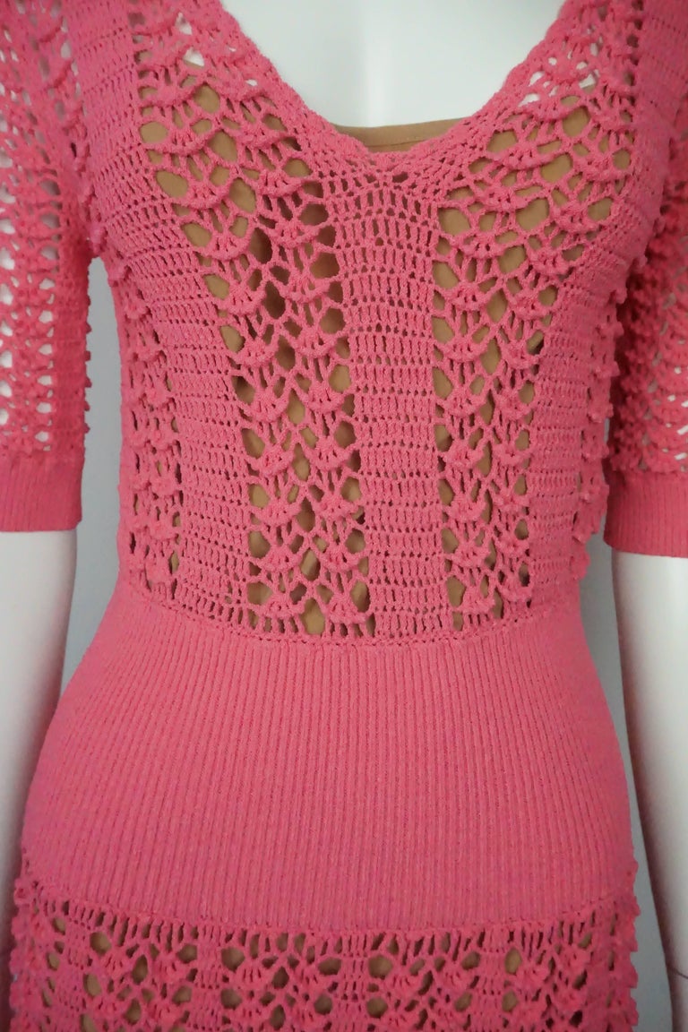 Michael Kors Pink Knit Dress - Small For Sale at 1stDibs